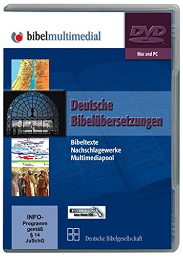 Preisvergleich Produktbild Deutsche Bibelgesellschaft : Deutsche Bibelübersetzungen, DVD-ROMBibeltexte, Nachschlagewerk, Multimedia-Pool. Einheitsübersetzung, Lutherbibel, Gute Nachricht Bibel. Für Windows® XP Service Pack 3 oder Mac OS X ab 10.4.11. 120 Min.