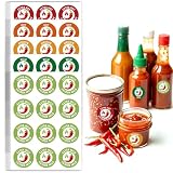 600 Pegatinas de Chile para Alimentos Picantes (30mm) – 5 Niveles de Picante – Etiquetas de Advertencia Resistentes al Agua y Duraderas para Comida para Llevar, Preparación de Comidas y Cocina