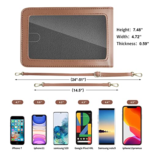 Image of Crossbody Cellphone Purse Women Touch Screen Bag RFID Blocking Wallet Handbag Shoulder Strap