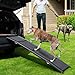 The Fellie Große Hunderampe Auto Klappbar 170CM, Hundetreppe Mit Rutschfester Teppichoberfläche Für Große, Mittlere Und Kleine Hunde, Tragbare Hunderampe Für SUV Auto & LKW, Hundetreppe Bis Zu 110KG