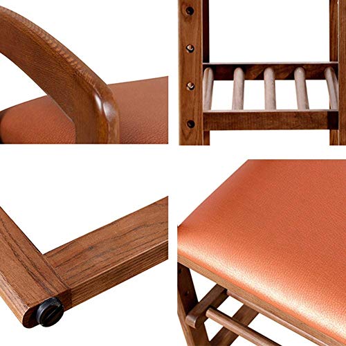 Banc de rangement en cuir PU avec étagère à chaussures intégrée - 6
