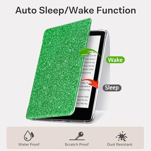 Image of CoBak Magnetic Case for 7 inch Kindle Paperwhite 12th Gen 2024 and Kindle Colorsoft - Compatible with iPhone MagSafe, for Samsung /Belkin /Anker Wireless Charging Pads, Clear Back Cover, Auto Sleep Wake