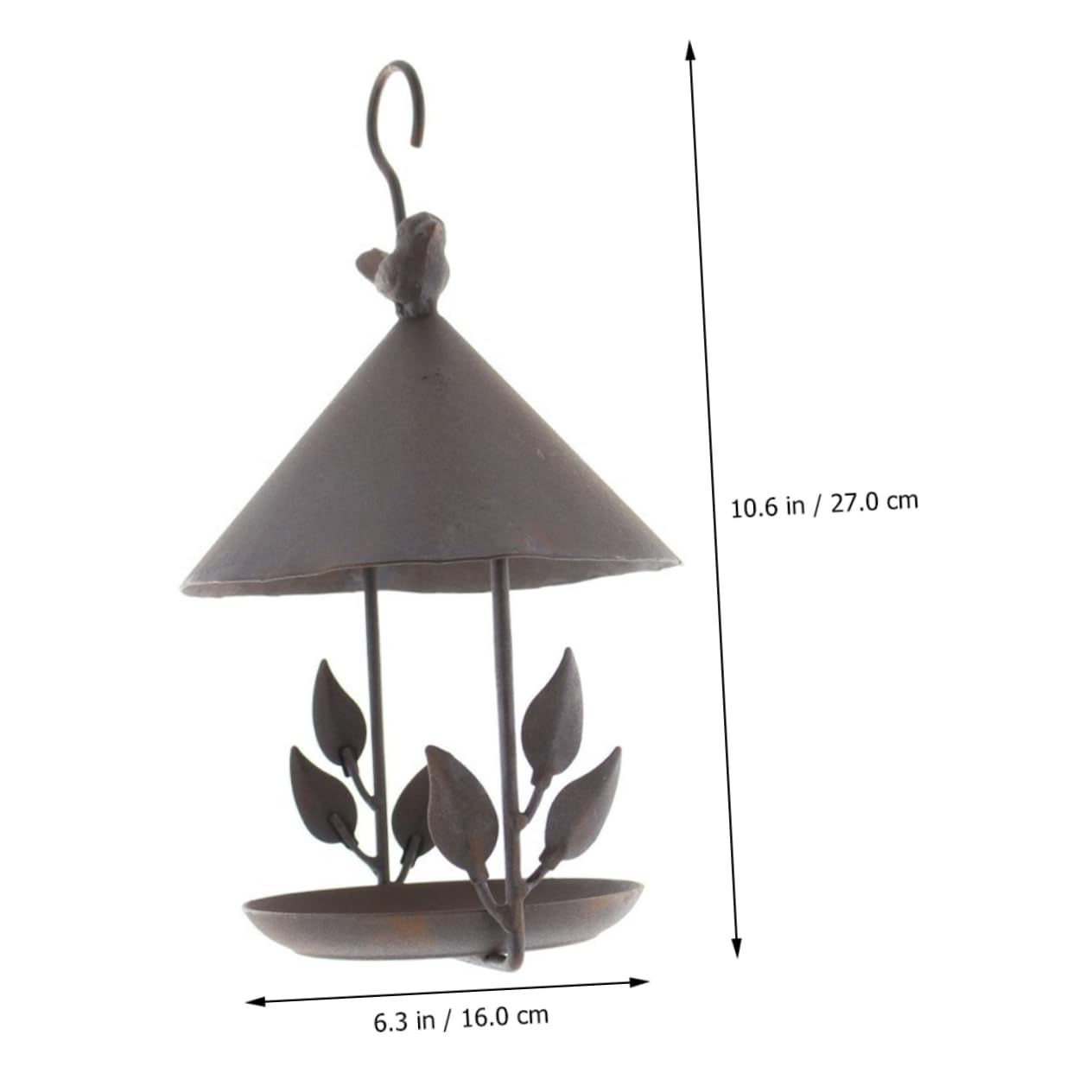 TOYANDONA Mangiatoia per Uccelli Decorazione Outdoor in Ferro da Giardino Design Unico, Sospesa per Pappagalli e Uccelli per Giardino e Voliera