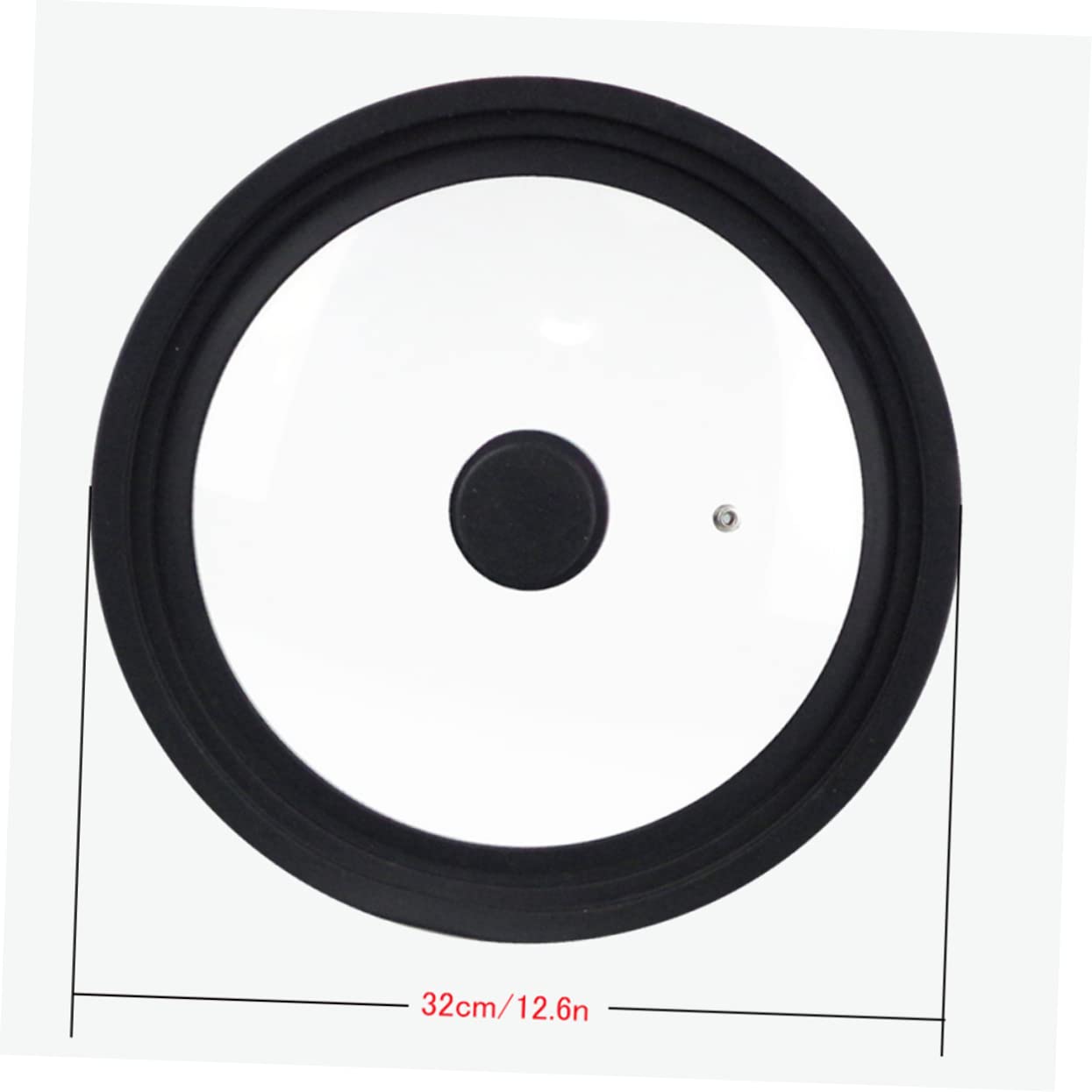 Couvercle de Casserole en Verre Trempé Noir 26 28 30cm