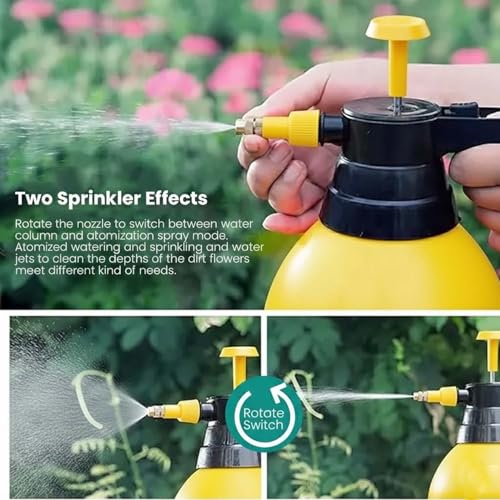 Image of Amazon Brand - Umi 2 Litre High Pressure Hand Sprayer for Plants | Manual Watering Sprayer for Home Garden | Adjustable Nozzle Garden Sprayer for Plant Care, Household, Car & Bike Washing | Multicolor