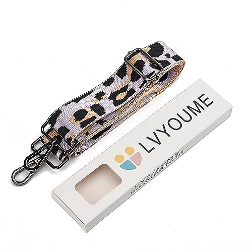 Image of LVYOUME Purse Strap Silver Hardware Wide Bag Straps Replacement Crossbody Adjustable Shoulder Strap for Purses