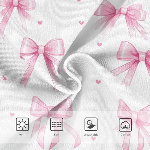 Wusikd Pink Bows 3 Girls' Underwear Cotton Girls Briefs Soft Toddler Underwear 2T3