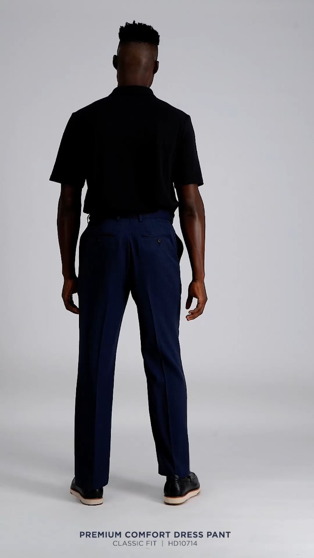 haggar premium comfort dress pant straight fit Haggar Premium Comfort Dress Pants, Pleated Front in Black