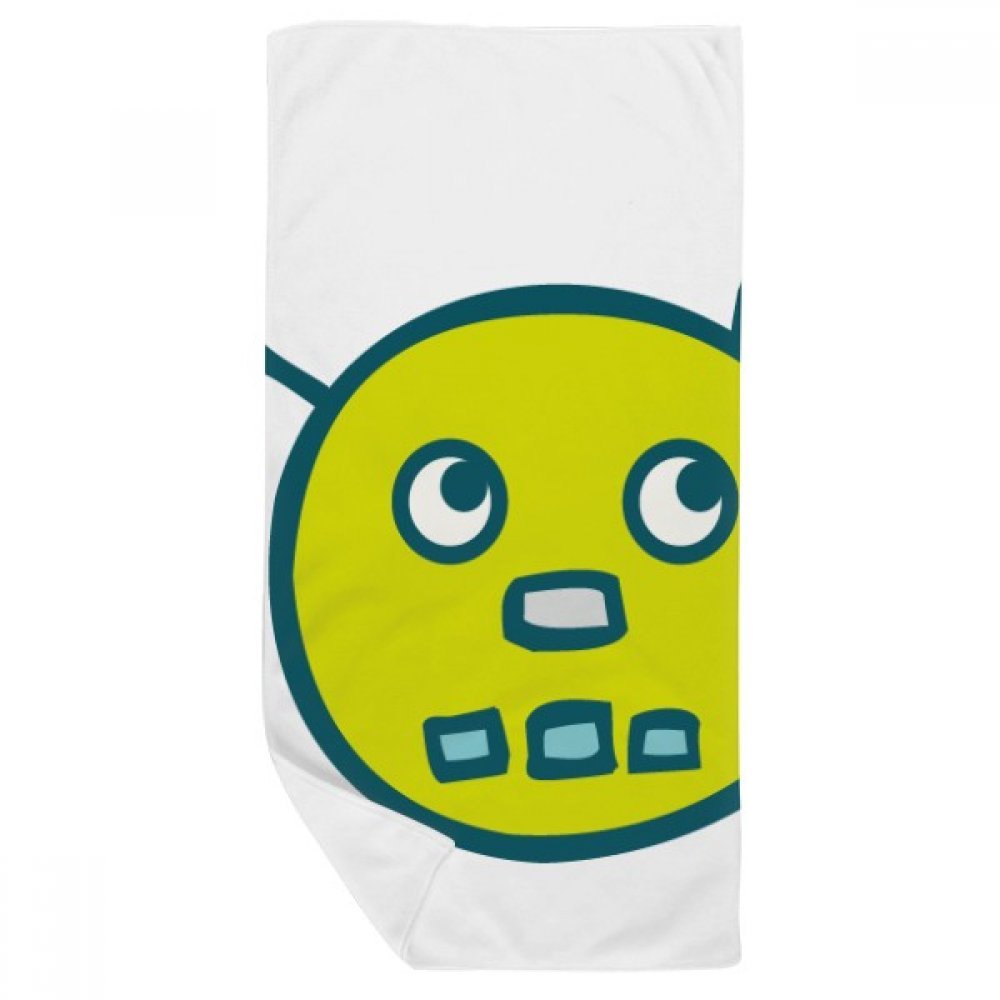 Serviette de bain Univers et Robot Alien 35x70cm multicolore en tissu doux