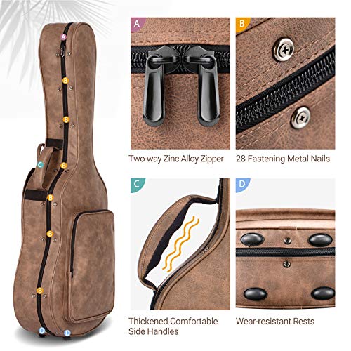 CAHAYA Etui Rigide pour Guitare Acoustique Rembourrage Epais d’env 2 cm avec 3 Poches et Coffret de Rangement à L… - Les Beatles, Paul McCartney, John Lennon, RIngo Starr, George Harrison CAHAYA Etui Rigide pour Guitare Acoustique Rembourrage Epais d'env 2 cm avec 3 Poches et Coffret de Rangement à L… – Image 6