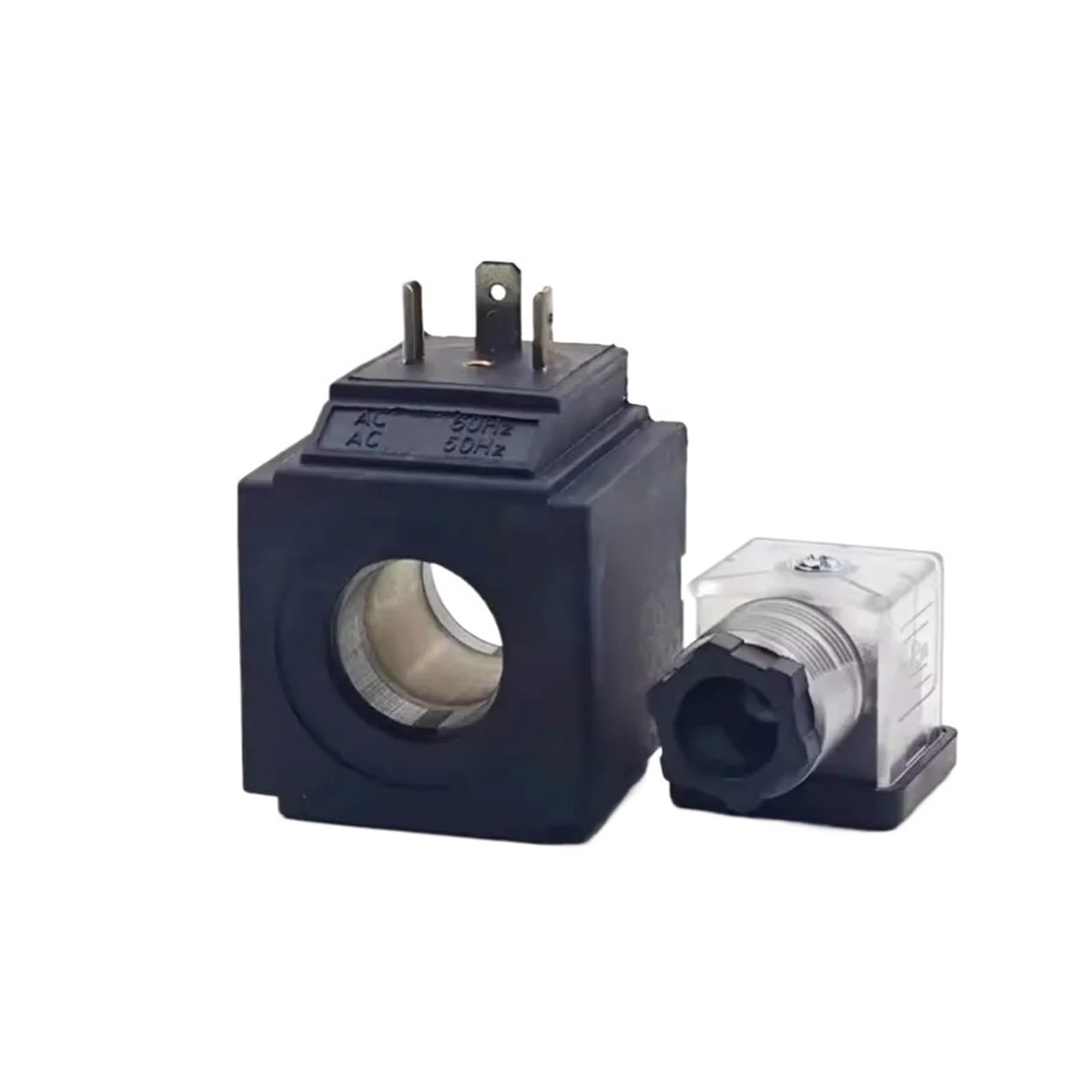 VSPPJYFG Hydraulic Solenoid Valve Coil 220v 110v Inner Diameter 21mm High 44mm Square Series(Pin,220 Volt)