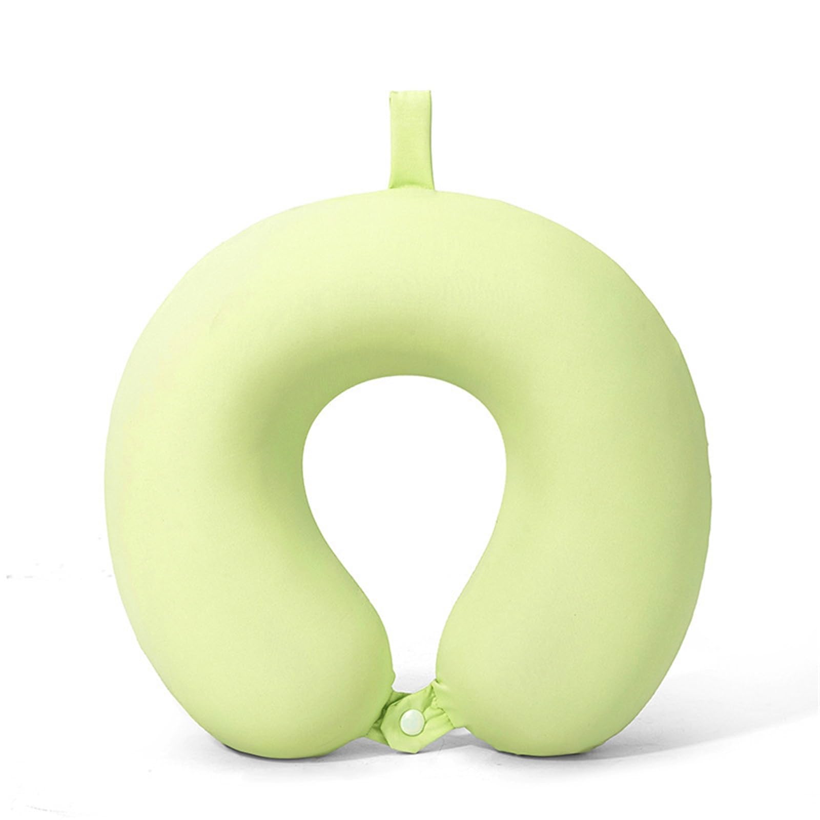 NDFVRHHT Ergonomic Travel Neck Pillow with Plant-Based Memory Foam - Lightweight U-Shape Design for Airplane, Car, Office & Home Use(Green)