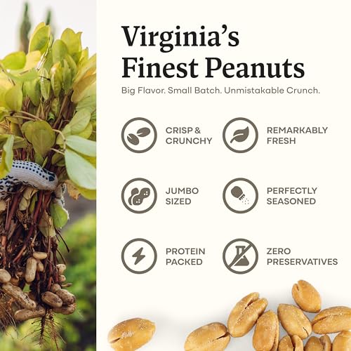 Image of Belmont Peanuts Holiday Gift Bundle with Sea Salt and Butter Toffee Virginia Peanuts, 20 oz (2 Pack) - Hand Seasoned, No Preservatives, Absolutely Delicious - A Secret Santa Favorite