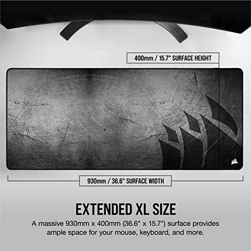 Image of Corsair MM350 PRO Extended XL Premium Spill-Proof Cloth Gaming Mouse Pad - 36.6 inch Width x 15.7 inch Height Surface - Black /Gray (Pack of 10)