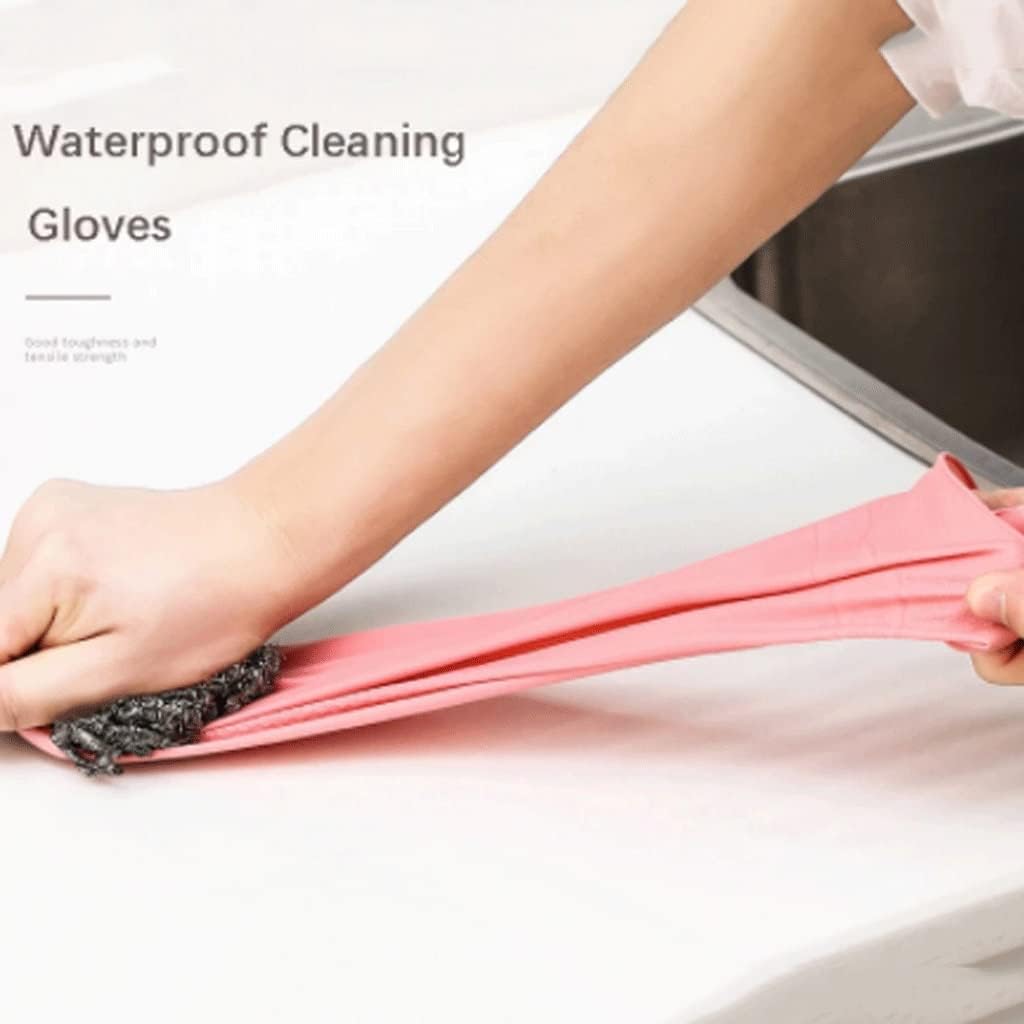 Cleaning Gloves Kitchen Waterproof Dishwashing Glove Rubber Dish Washing For Household Chores Scrubber