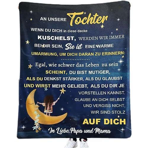 ACCZ Tochter Geschenke von Mama und Papa, Decke Geschenk für Tochter, Mutter Tochter Geschenk… – Ansicht 1