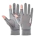 YHT Summer Thin Style Two Finger ice Silk Gloves for Men and Women, Sun Protection, Outdoor Sports, Cycling, Fishing, Express delivery, Half Finger delivery