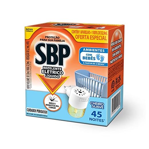 Repelente Elétrico Líquido SBP 45 Noites Cheiro Suave Novo Aparelho + Refil