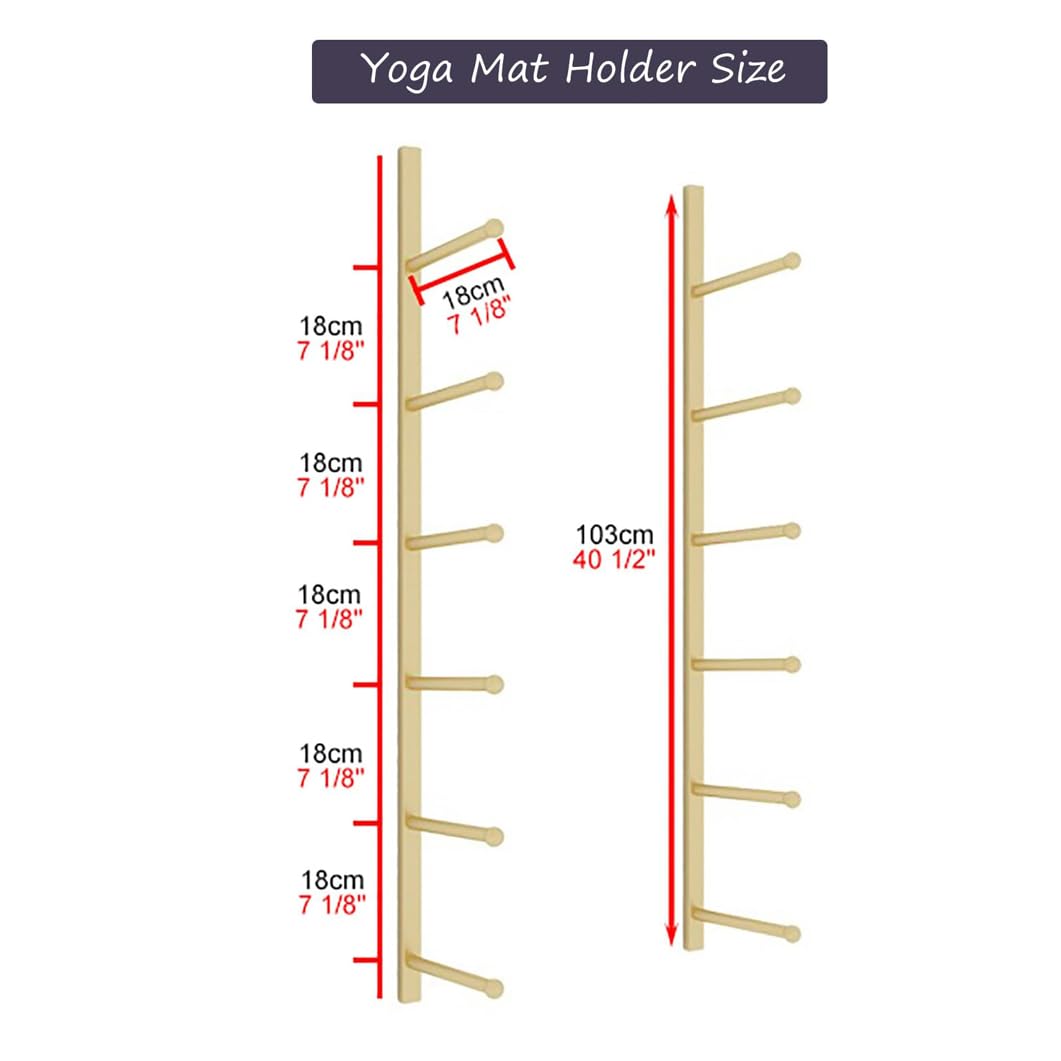 Organizador Metálico De 6 Niveles,Estante para Esterillas De Yoga