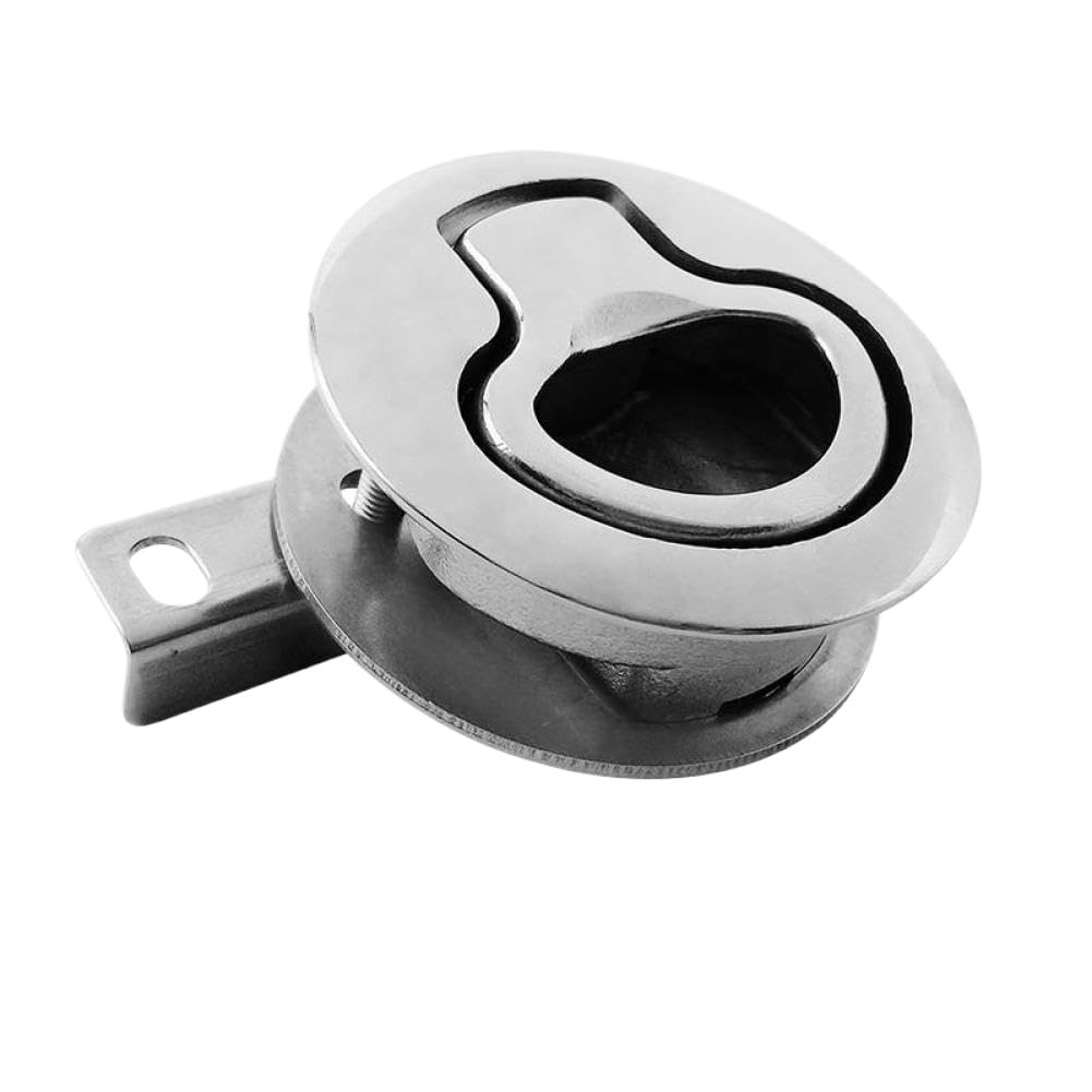 Aazxggevz Onecolor Marine Turning Lock Round 316 Stainless Steel Accessory Compatible With Boat Pull Locker Hatch Latch Lift Handle