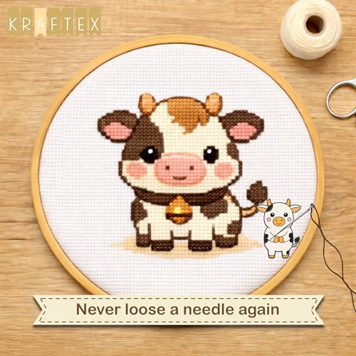 Image of Kraftex Magnetic Needle Minder. Needleminder for Embroidery & Sewing. Cute Needlepoint Accessories. Magnetic Needle Holder for Cross Stitch. Cute Magnet Pin Gift