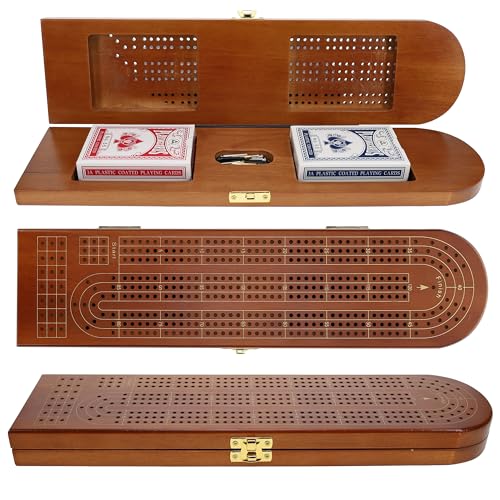 Wooden Cribbage Board Game Set Pacific Shore Games miniatura 1