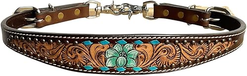 HILASON 24-27 in Horse Leather Breast Collar Wither Strap Dark Brown