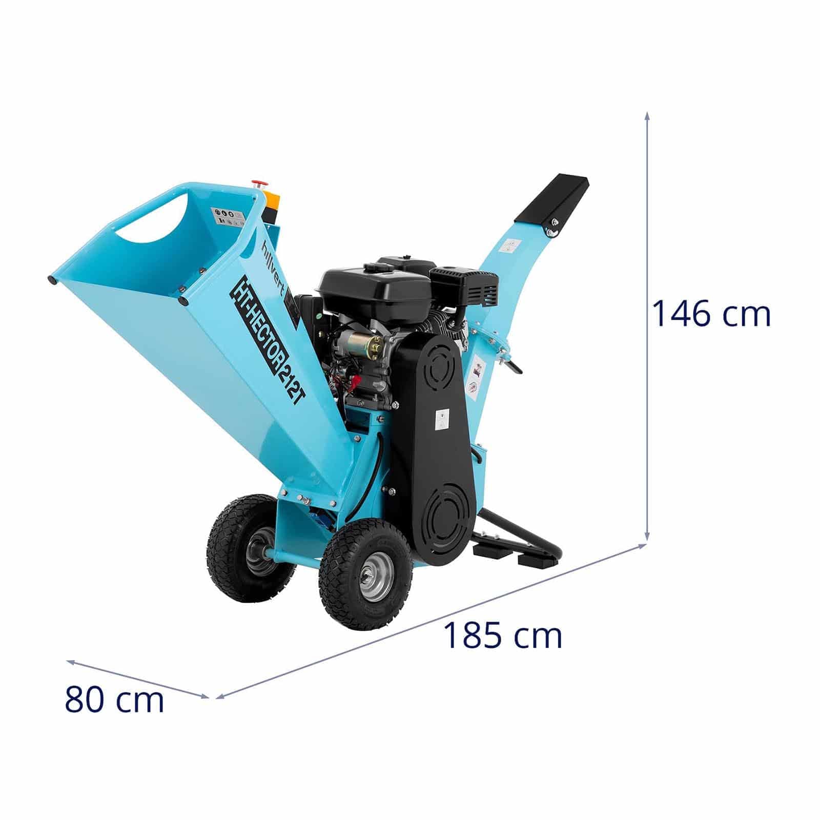 HT-HECTOR 212T Broyeur de végétaux Essence (ø 80 mm max, 3 600 tr/min, 7 ch / 5 145 W, Réservoir Essence 3,6 l, 196cm³, Consommation 1,6 l/h) Broyeur vegetaux et branches thermique