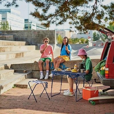 Amazon.co.jp: IKEA イケア 折りたたみテーブルセット ブルー