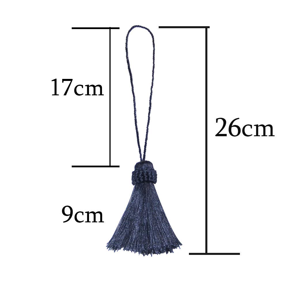 2pcs/4pcs/8pcs Nappe Artigianali Frange Trim, Ciondolo Appeso Fai da Te Nappa Decorazione Accessori per Tende, Carbone, 8 Pezzi (Antracite 4 Pezzi)