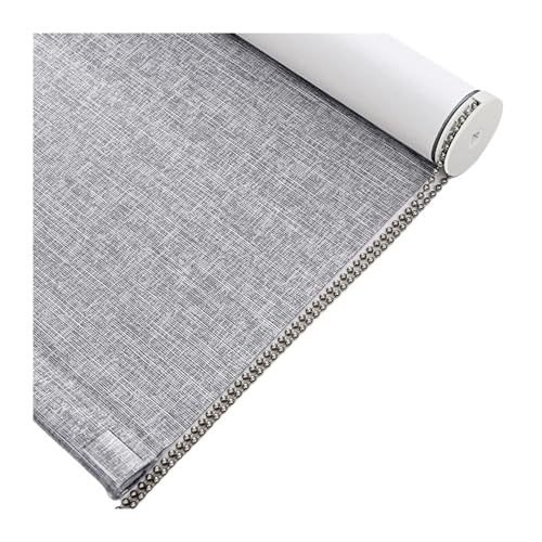 estores enrollables opacos Cortinas enrollables Opacas, Cortinas, Tela Jacquard a Rayas con Aislamiento térmico(Grey,62W x 72H Inch)