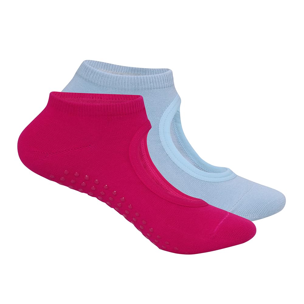 Mint & Oak Calcetines de yoga antideslizantes para mujer, calcetines de algodón sin olor, ideales para yoga, pilates, baile, ballet, entrenamientos