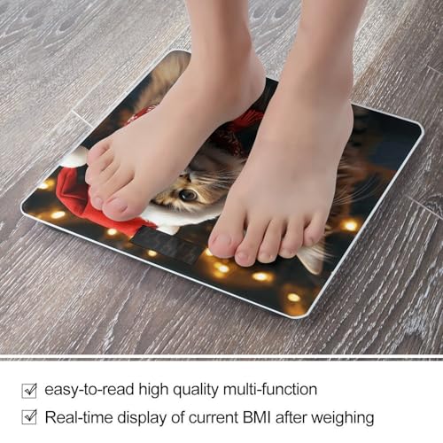 Báscula de baño digital con vidrio templado y pantalla LED miniatura 5