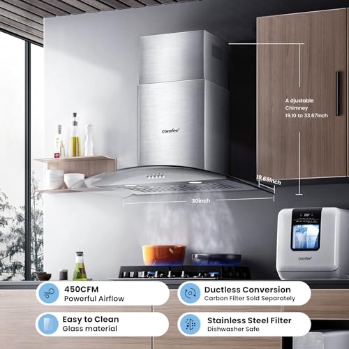 Comfee CVG30W8AST 30 Inches Ducted Wall Mount Vent Range Hood thumb #1