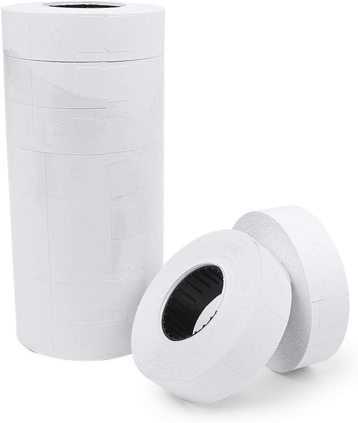 ZGSJBKL Tpfox 10 Rolls 5000 Pieces of Double Line Price Label Paper for MX-6600 Price Gun Labeller