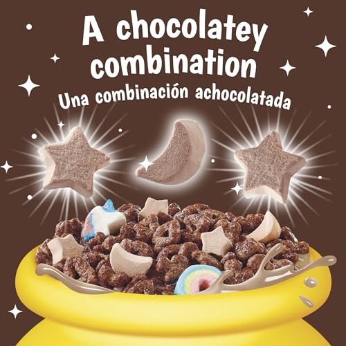 Image of Lucky Charms Chocolatey Chocolate Cereal with Marshmallows, Kids Breakfast Cereal, Made with Whole Grain, 10.6 oz (Pack of 12)
