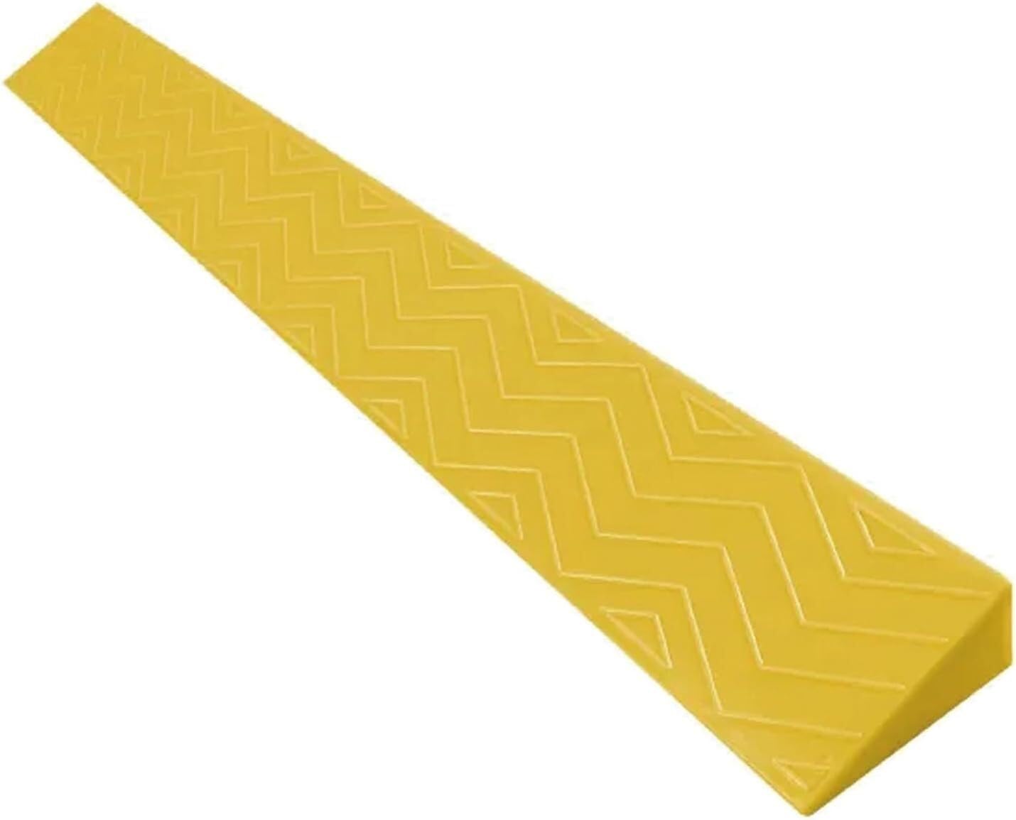 Rampe d'accès fauteuil roulant et vélo en plastique jaune 100x10x4.5cm