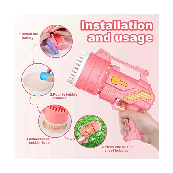 SmartYeen-2-Pack-Bubble-Machine-Gun69-Holes-Bubble-Gun-with-Light8-Bottles-Bubble-Solution-Bubble-Blower-Maker-for-Kids-Summer-Outdoor-Toy-Wedding-Party-Birthday-Gifts SmartYeen-2-Pack-Bubble-Machine-Gun69-Holes-Bubble-Gun-with-Light8-Bottles-Bubble-Solution-Bubble-Blower-Maker-for-Kids-Summer-Outdoor-Toy-Wedding-Party-Birthday-Gifts