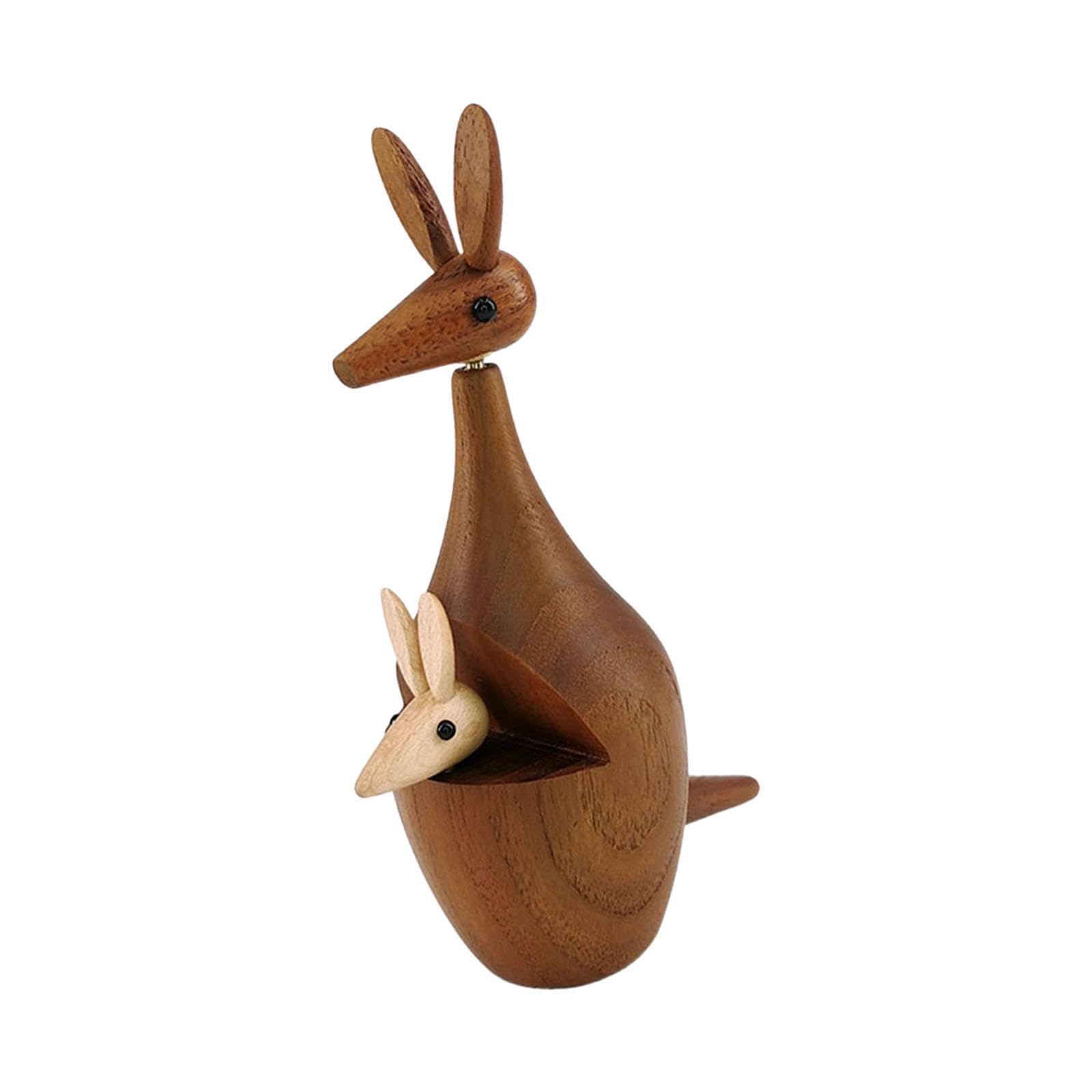 TWISAXC Funny Small Tabletop Ornament Kangaroos Statue Animal Figurine Crafts Cute Home Decor Decorative Art Animal Figurine Has for Creative And Cute With Exquisite Workmanship