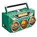 Retro Studebaker Avanti Stereo Boombox with CD, FM Stereo Radio, Bluetooth Receive and Transmit, LED Light Show and 15W Subwoofer for High Power Bass (Teal)
