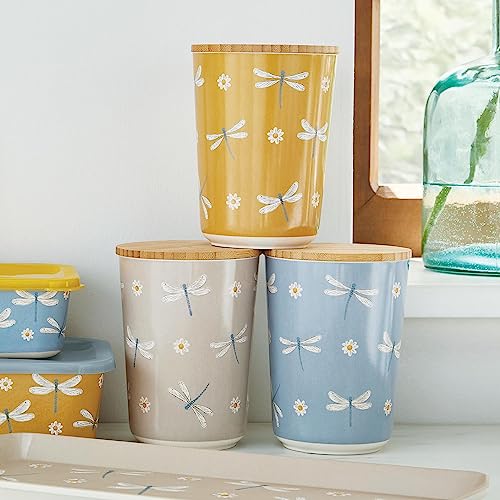 Cooksmart British Designed Kitchen Canisters With Bamboo Lid, English Meadows - 2158, 11cm x 15cm - Image 2