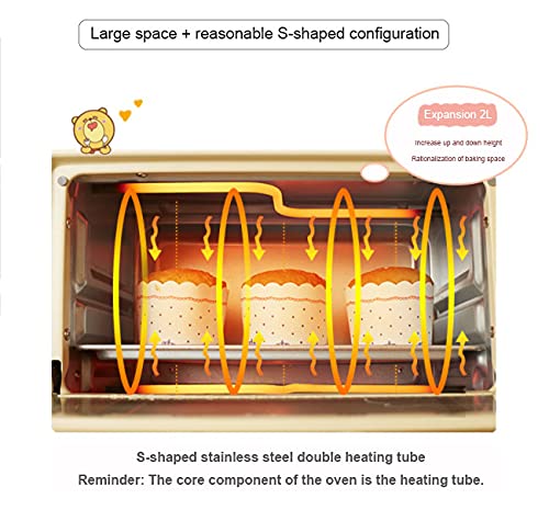 Toaster Oven Countertop, 12L Toaster Oven with Natural Convection, Compact Size, Easy to Control with Timer-Bake-Broil-Toast Setting, Stainless Steel