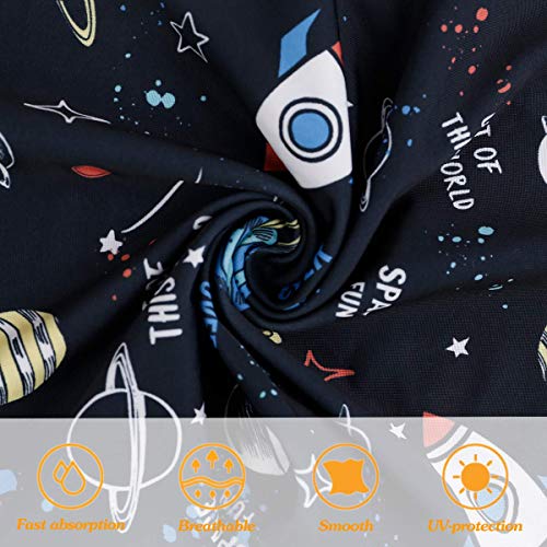 2 Pcs Kids Neck Gaiter Balaclava, Summer Face Cover Bandana, Mask Toddler Half Face Protective Reusable Infinity Scarf, Gifts for Girls Boys, Baby Headwear For Fishing,Hiking Shark Spaceship - Thumbnail 5