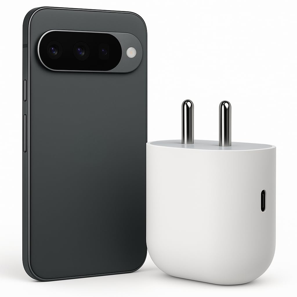 Google 45W Type C Rapid PPS Charging Adapter for Original Google Pixel 10 (Pro/Pro XL/Fold) 9a/9 Pro/9 Pro XL/8a/8/7/6 & Laptop, Tablet, Chromebook & More | 30W Quick Charging USB-C Adaptor – White