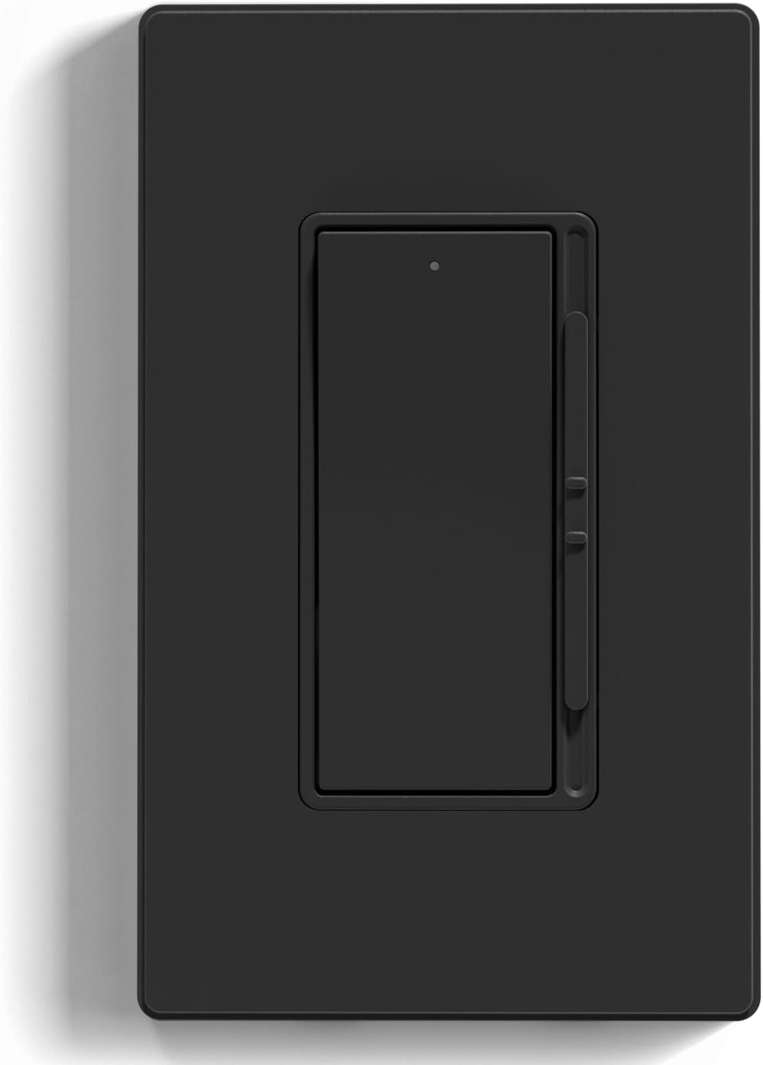 ELEGRP Digital Dimmer Light Switch for 300W Dimmable LED/CFL Lights and 600W Incandescent/Halogen, Single Pole/3-Way LED Slide Dimmer Light Switch, Wall Plate Included, UL Listed, 1 Pack, Matte Black