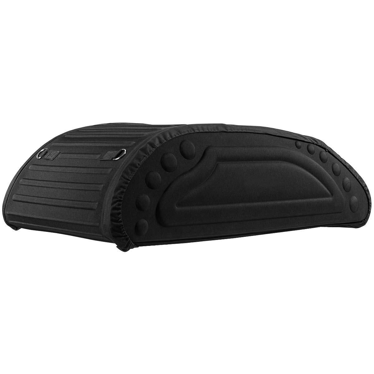 DREAMADE Sac de Toit Voiture Pliable en PE avec Capacité 400L, Coffre de Toit pour Véhicule Résistant aux Intempéries, avec Sangles Réglables et Sac de Rangement en Nylon, Noir