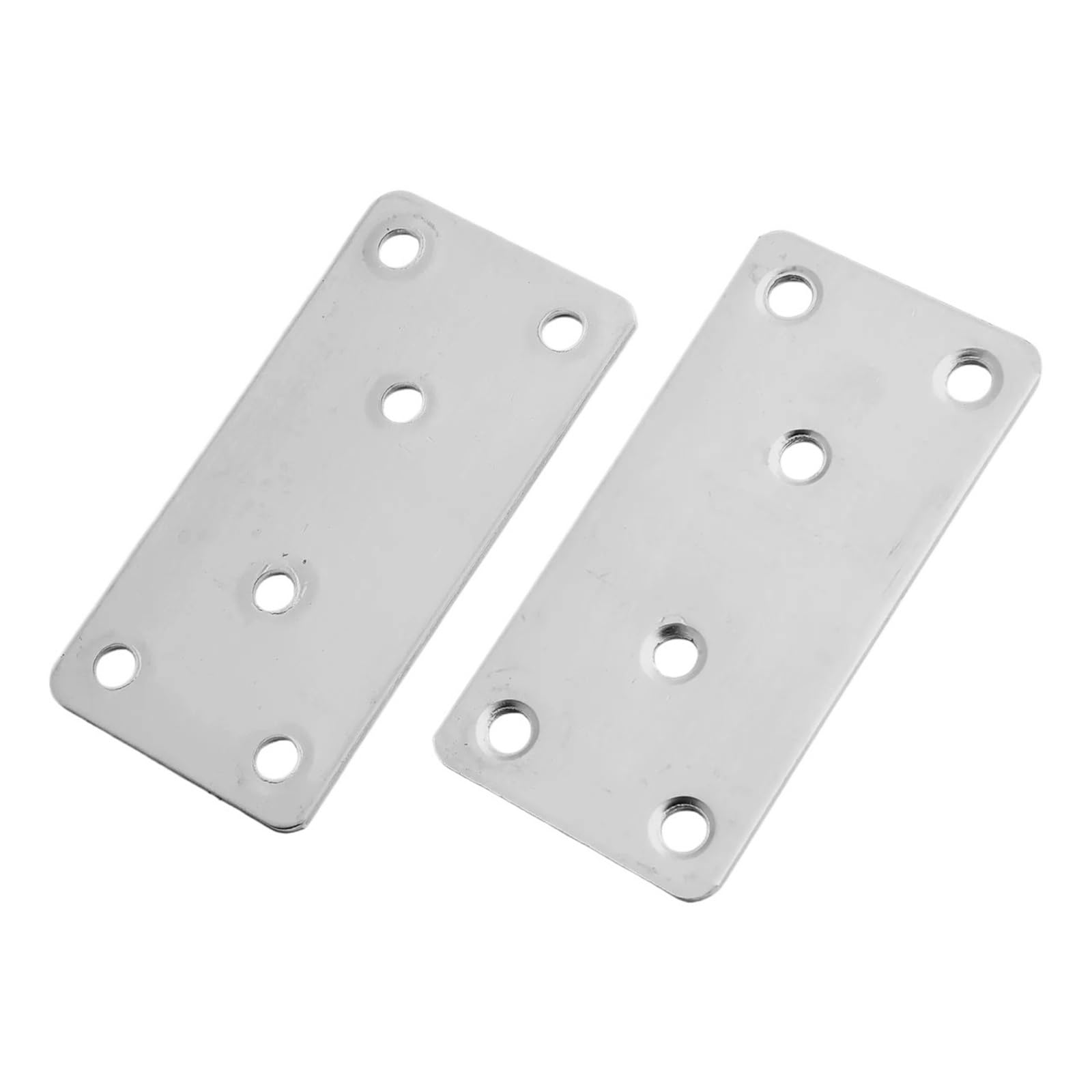Stainless Steel Flat Straight Brackets 12pcs Stainless Steel Angle Code Fixing Bracket Straight Four Hole Fixed for Cabinets Drawers Shelf Brackets for Wood