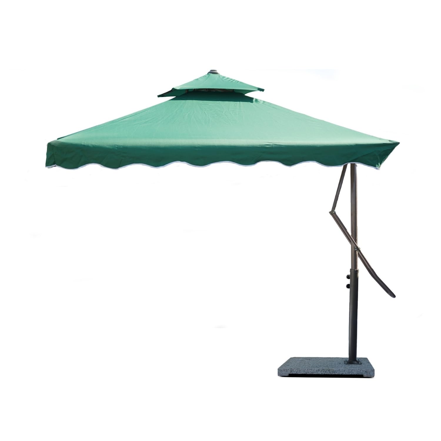 DEVOKO 10ft Side Pole Square Shape Outdoor Umbrella With Marble Base