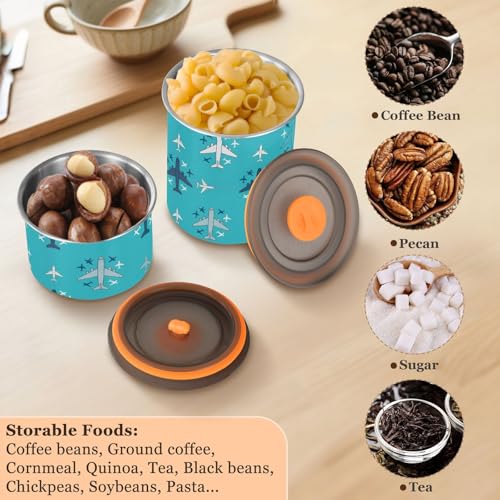 Envase hermético para café de acero inoxidable 900 ml miniatura 5