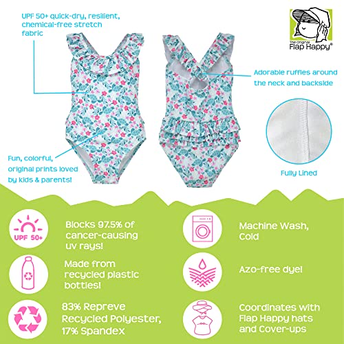 Image of Flap Happy Baby Girls' UPF 50+ Mindy Crossback Swimsuit